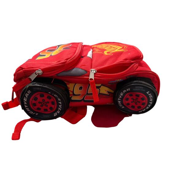 Disney Lightning McQueen Car Shaped Toddler Size Backpack 95 Rusteze - Picture 2 of 7